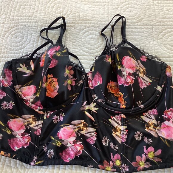 Victoria’s Secret Very Sexy Longline Floral Bra Bustier Corset 34D - Picture 7 of 10